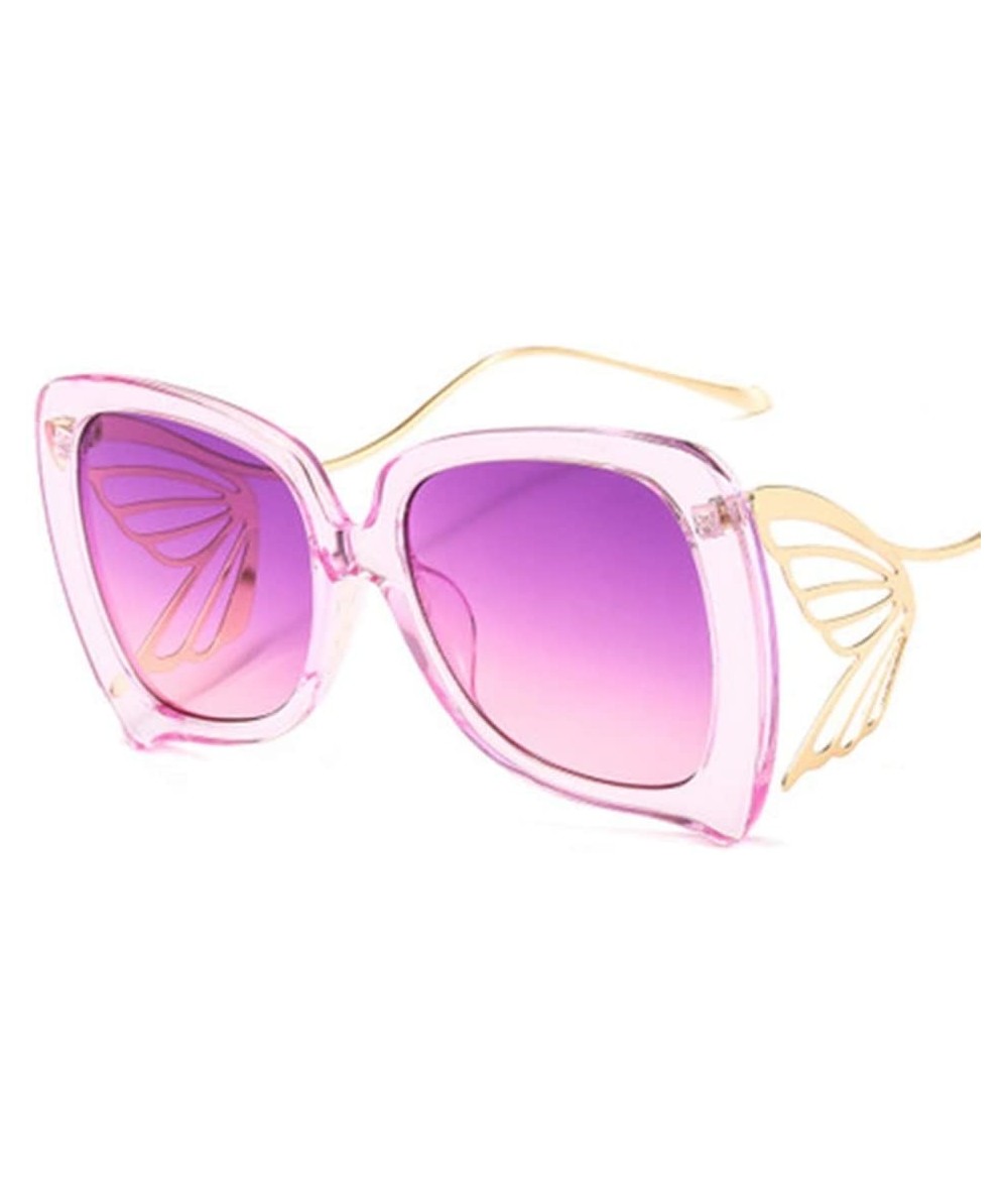 Sport Butterfly Sunglasses Lady Personality Fashion Sun Mirror - 4 - C4190S3KM90 $31.18