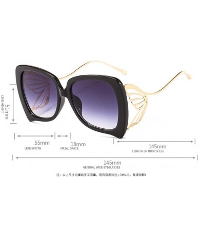 Sport Butterfly Sunglasses Lady Personality Fashion Sun Mirror - 4 - C4190S3KM90 $31.18