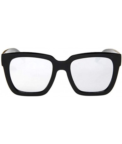 Square Retro Vintage Sunglasses Colorful Mirror Lens Matte Frame Sunglasses - White - CH18Q2RG2LT $17.47