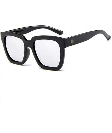 Square Retro Vintage Sunglasses Colorful Mirror Lens Matte Frame Sunglasses - White - CH18Q2RG2LT $7.13