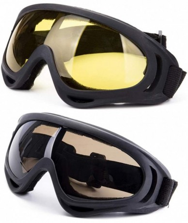 Goggle Snowboard Protection Windproof Motorcycle - Yellow+Tawny - C218KQ0QUOM $24.96