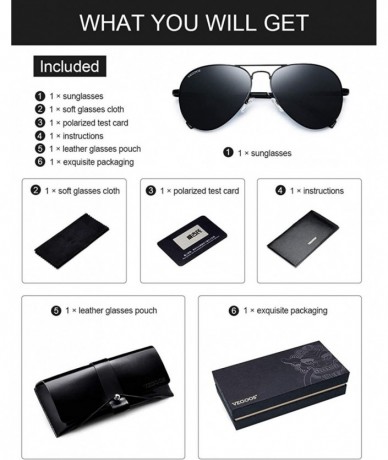 Sport Aviator Sunglasses Polarized Driving Protection - Black Frame/Grey Lens - CB18EKC520X $19.12