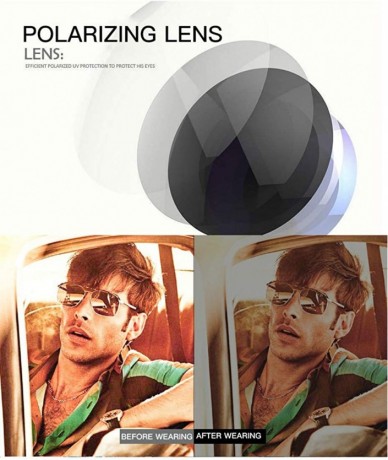 Round Square half frame sunglasses fashion aluminum magnesium polarizer men driving sunglasses - Gold Grey C4 - C41905EGZ89 $...