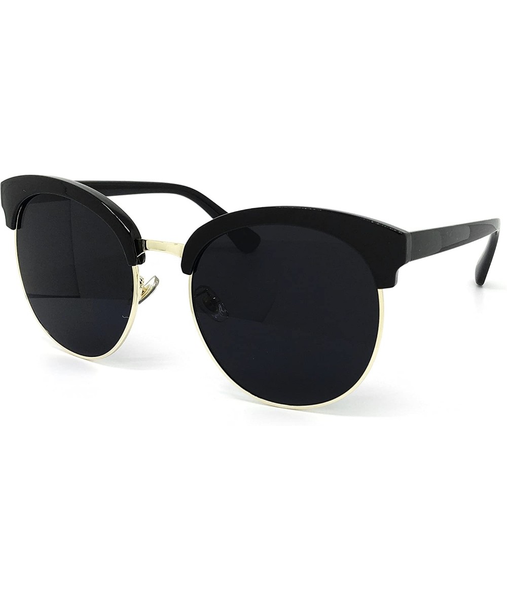 Oversized RAKOSTA 97018XL Premium Oversize Cats eye Womens Mens Mirror Funky Flat Sunglasses - Amber Purple - C11954TGSED $27.39