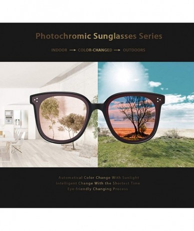 Oval Men/Women Photochromic Sunglasses with Polarized Lens for Aluminum Frame Outdoor 100% UV Protection - C5199XDGX3C $16.78