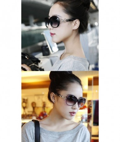 Goggle Sunglasses Women Large Frame Polarized Eyewear UV protection 20 Pcs - Dark Coffee-10pcs - C6184CGUOC4 $84.65