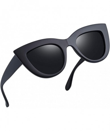 Wrap Retro Polarized Cateye Sunglasses - Women Vintage Cat Eye Sun Glasses UV400 Protection - C418GE6MWQM $19.21