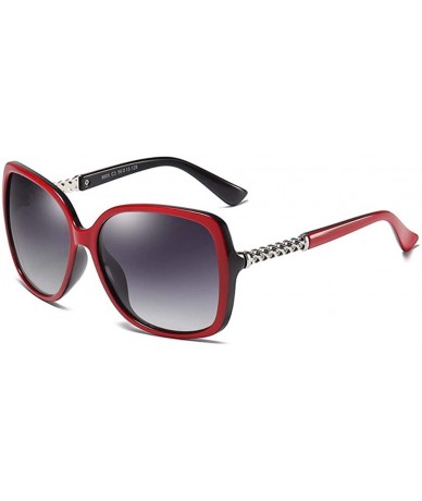 Oversized Polarized Sunglasses Fashion Large Frame Women's Anti-ultraviolet - B - CS18Q0H3ZOQ $50.50
