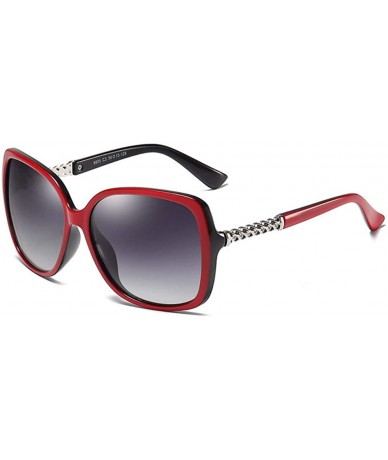 Oversized Polarized Sunglasses Fashion Large Frame Women's Anti-ultraviolet - B - CS18Q0H3ZOQ $21.64