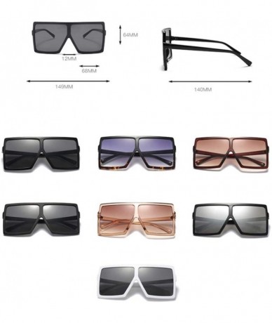 Goggle Women Oversized Square Sun Glasses Shades UV400 Ladies Goggles Sunglasses - Black - CC18TXCA0O2 $19.43
