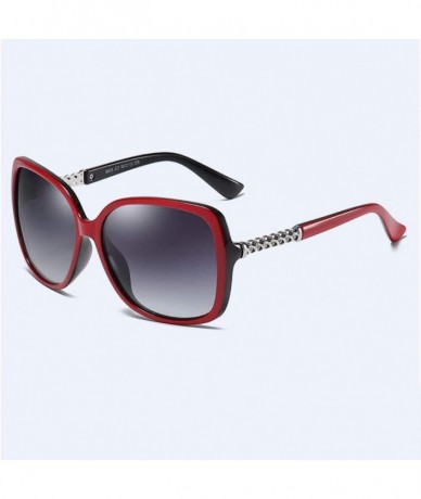 Oversized Polarized Sunglasses Fashion Large Frame Women's Anti-ultraviolet - B - CS18Q0H3ZOQ $21.64