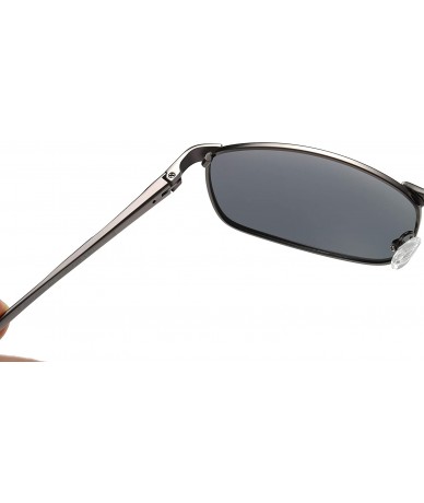 Square Lightweight Rectangular Polarized Sunglasses UV400 Protection - Silver - C918A9YG7OS $12.44