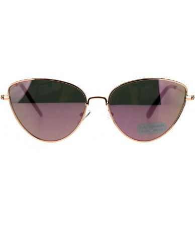 Butterfly Womens Fashion Sunglasses Cateye Butterfly Metal Frame UV 400 - Gold (Pink Mirror) - CK18EZC6QDN $10.51