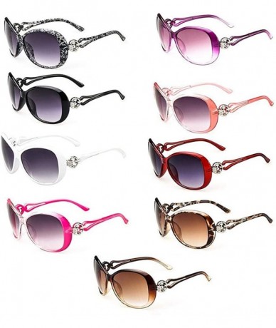Oval Women Fashion Oval Shape UV400 Framed Sunglasses Sunglasses - Leopard - CF18UI208AH $25.47