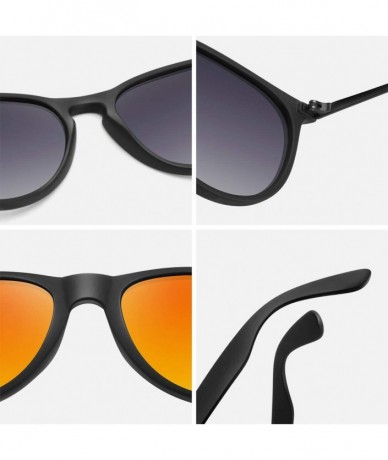 Wrap Polarized Sunglasses for Women Men Retro Mirrored Sun Glasses with UV Protection 2 Pack - C318Y72DDDK $15.45