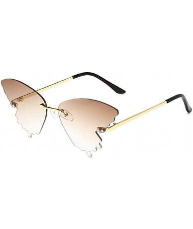 Cat Eye Fashion Sunglasses Vintage Frameless - C-f - C3190C7N43O $8.80