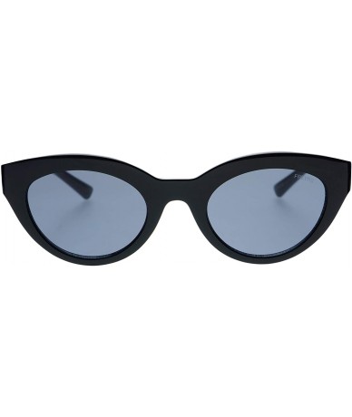 Cat Eye Venice Small Designer Fashion Womens Cat Eye Sunglasses - Black - CB18I4G505Q $27.22