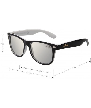 Oversized Designer Men Sunglasses Women Vintage Sun Glasses JS2101 - Black Frame Silver Lens - CV12N7D1QH3 $11.80