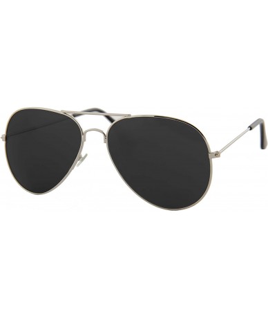 Goggle Vintage Mirror AVIATOR Sunglasses Metal Frame Double Bridge Trendy - CK18G2G059N $10.78
