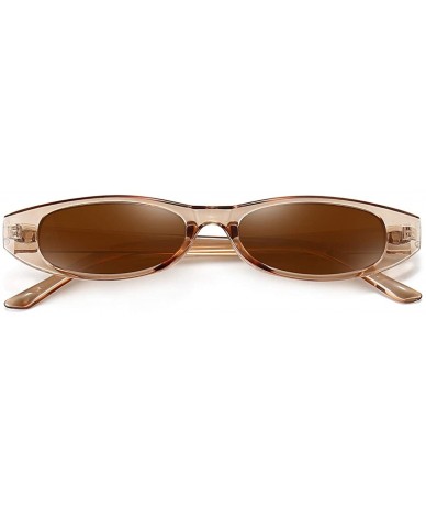 Square Retro Rectangle Sunglasses for Women Small Clout Goggles Fashion Designer Cool Square Shades - CZ195AW3E5U $20.14