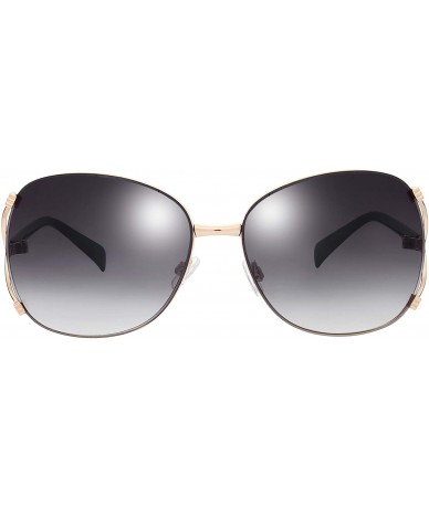 Oversized Classic Crystal Elegant Women Beauty Design Sunglasses Gift Box - L123-gold - CG18M0TIQO3 $17.28