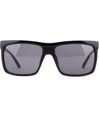 Square Flat Top Square Gradient Frame Womens Mens Super Oversized Unisex Fashion Sunglasses - Matte Black/Smoke - CN11M5N4DDR...