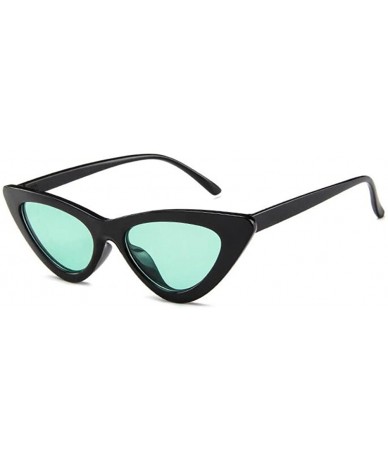 Cat Eye Cat Eye Sunglasses Vintage Mod Style Retro Sunglasses - Black Green - CQ18CMYAIZ6 $34.58