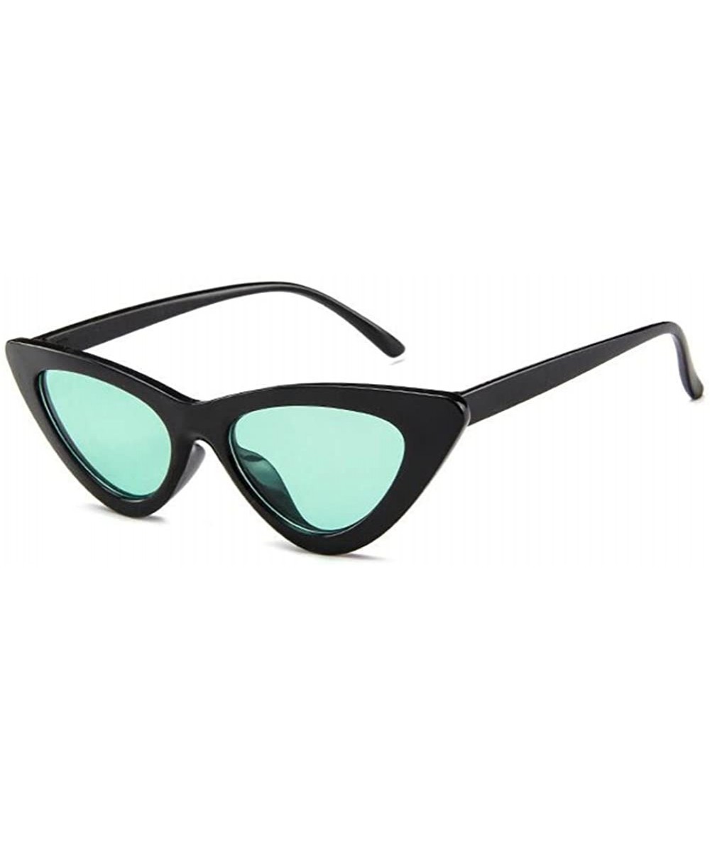 Cat Eye Cat Eye Sunglasses Vintage Mod Style Retro Sunglasses - Black Green - CQ18CMYAIZ6 $14.70