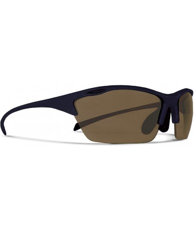 Sport Alpha Navy Blue Hiking/Mountain Biking Sunglasses with ZEISS P8010 Brown Tri-flection Lenses - C718KN6TY6E $19.10