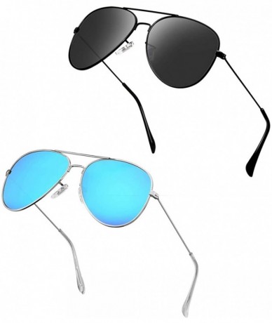 Rimless Polarized Aviator Sunglasses for Men/Women Metal Mens Sunglasses Driving Sun Glasses - CA19736MTQ5 $10.33