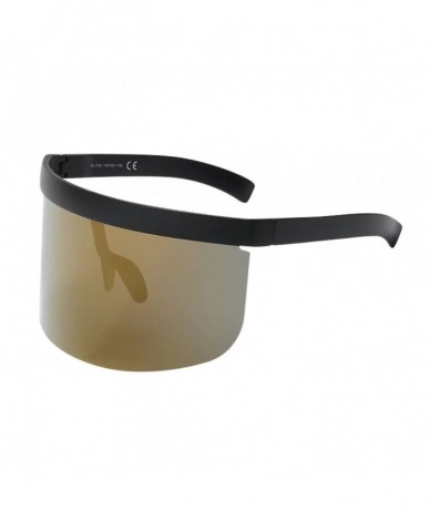 Shield Unisex Vintage Sunglasses Retro Oversized Frame Hat Eyewear Anti-peeping Outdoor For Women Men (H) - H - C318Q2SURKW $...