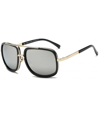 Square Men Women Sunglasses Fashion Metal Frame Classic Eyeglasses - Multicolor C - C4196X78592 $10.53