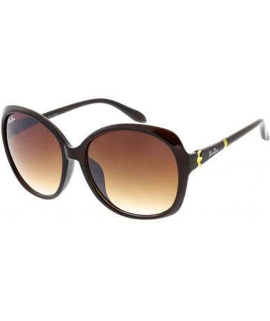 Butterfly Jolie Rose Oversize Women Butterfly Frame Sunglasses Model 144 - Brown - CH18GY2TT92 $8.60