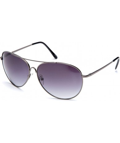 Aviator "Atonika" Metal Classic Spring Hinge Vintage Aviator Sunglasses - Gunmetal - C312NTIGAC7 $12.79