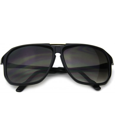 Square Square Aviator Sunglasses Evidence Fashion Glasses - Black - CV11K23ZJC1 $15.94