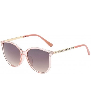 Round Western Fashion Cubic Round Sunglasses. - Light Pink - C3190RY5HC7 $28.55