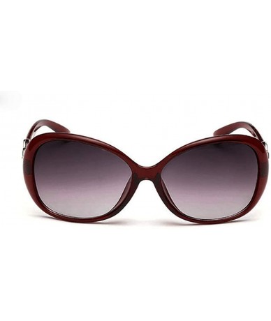 Oval Women's Sunglasses Polarized Sunglasses Vintage Big Frame Sun Glasses Ladies Double Ring Decoration Frames - C - CD195IG...