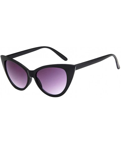 Goggle Retro Vintage Narrow Cat Eye Sunglasses for Women Clout Goggles Plastic Frame - Black5 - C4193TCHX67 $7.98
