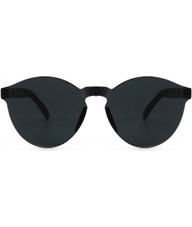 Round Fashion RimlVintage Round Mirror Sunglasses Women Luxury Design Yellow Sun Glasses Oculos - Blue - CP197Y6TAMU $14.92