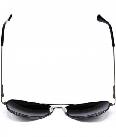 Sport Aviator Metal Frame Sunglasses - Black - C5128OHMXKH $9.24
