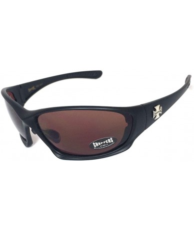 Goggle Mens Motorcycle Padded Goggles Sunglasses CH4873 - Several Colors Available! - Black - Amber Lens - C911CTWC061 $16.91