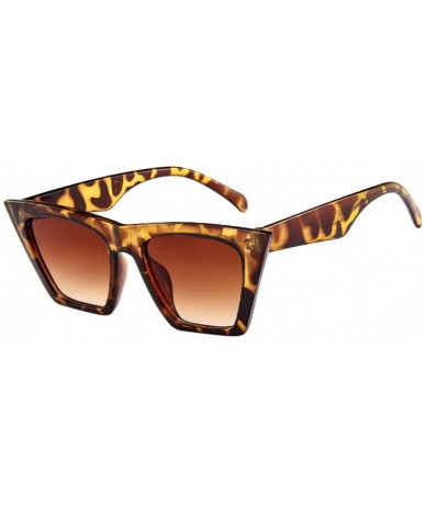 Cat Eye Fashion Women Ladies Fashionable Over-Sized Sunglasses Vintage Retro Cat Eye Sun Glasses - Brown - CC18QHAXEXD $9.62