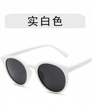 Aviator Small Retro Round Sunglasses Men Women Vintage Tinted Color Lens Mirror Luxury Female Sun Glasses - 2 - CK198A4235H $...