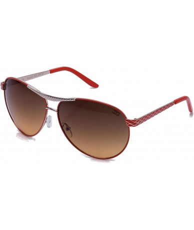 Aviator Anastasia" - Modern Celebrity Design Aviator High Fashion Sunglasses for Women and Men - Orange - CD17YY5EHIZ $7.53
