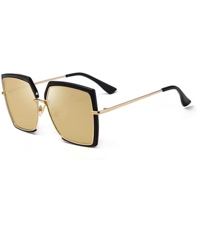 Square Ladies Sunglasses Cat Eyes Personality Big Brand Sunglasses Square Sunglasses - CW18X8QYSTS $93.78