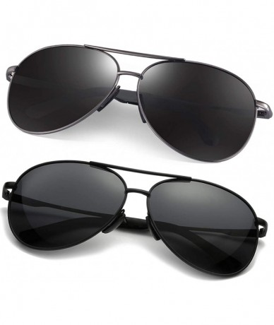 Round Polarized Aviator Sunglasses for Men - Metal Frame Sports UV 400 Protection Mens Women Sunglasses 2261 - CK18SRRL3MN $1...
