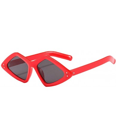 Cat Eye Retro Vintage Narrow Cat Eye Sunglasses for Women Clout Goggles Plastic Frame Pointy Sun Glasses - Red - CT18U86HM6R ...
