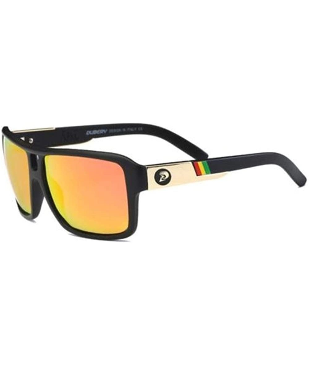 Sport Men's Polarized Sunglasses Outdoor Driving Women Sport Sun Glasses Fishing Style - Black/Orange Lens - CE18HK3RN8Y $31.65