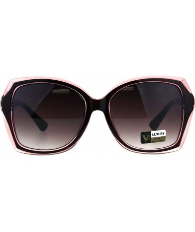 Butterfly Womens Luxury Designer Fashion Thick Plastic Diva Sunglasses - Burgundy Smoke - C418C2UKXYC $11.11