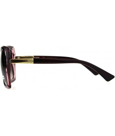 Butterfly Womens Luxury Designer Fashion Thick Plastic Diva Sunglasses - Burgundy Smoke - C418C2UKXYC $11.11